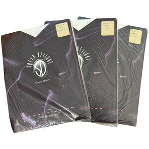 Vintage Lot of 3 Sheer Delight Silk Sensation Control Top Pantyhose White Size 3